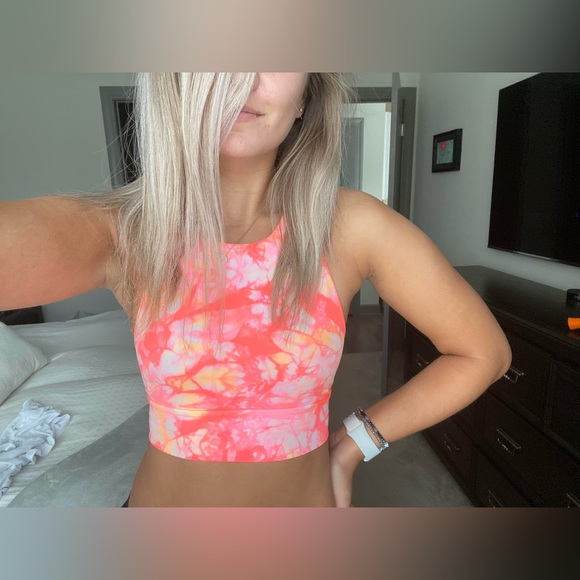 Lululemon Energy Bra High Neck Long Line Shibori *Medium Support B-D - Picture 1 of 5